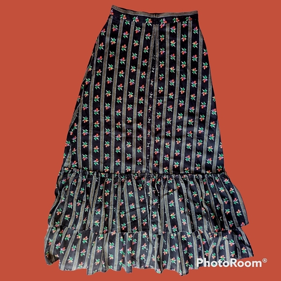 SOLD Vtg 70s prairie ruffle maxi skirt - Picture 11 of 11